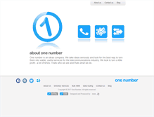 Tablet Screenshot of onenumber.com.ng